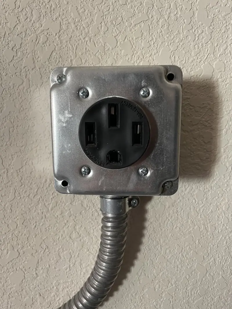NEMA 14-50 outlet installed for Smart Home Electrical in Parma Heights